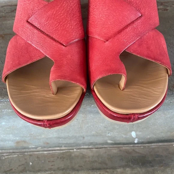 Kork-Ease Baja Sport Red Platform Slide Sandals - Picture 5 of 8